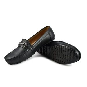 Ralph Lauren CLAREMONT-FL-CSL Black Women’s Driving Moccasin Loafer Nappa Size 7